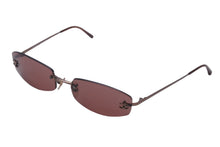 Load image into Gallery viewer, 極美品 CHANEL シャネル リムレスサングラス 4002 c.116/75 ココマーク ブラウン サイズ57▫︎19 130 中古 63532