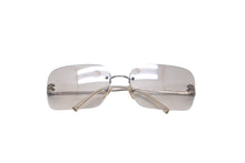 Load image into Gallery viewer, CHANEL シャネル リムレスサングラス ココマーク 4017 c.124/61 クリア シルバー サイズ62◻︎17 120 美品 中古 63533