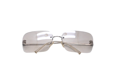 CHANEL シャネル リムレスサングラス ココマーク 4017 c.124/61 クリア シルバー サイズ62◻︎17 120 美品 中古 63533