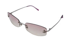 Load image into Gallery viewer, CHANEL シャネル リムレスサングラス ココマーク 4002 c.124/58 パープル シルバー金具 サイズ57◻︎19 130 美品 中古 63535