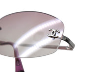 Load image into Gallery viewer, CHANEL シャネル リムレスサングラス ココマーク 4002 c.124/58 パープル シルバー金具 サイズ57◻︎19 130 美品 中古 63535