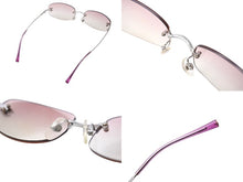 Load image into Gallery viewer, CHANEL シャネル リムレスサングラス ココマーク 4002 c.124/58 パープル シルバー金具 サイズ57◻︎19 130 美品 中古 63535
