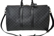 Load image into Gallery viewer, 新品同様 LOUIS VUITTON ルイヴィトン RFID ボストン キーポルバンドリエール45 ダミエグラフィット N41418 ブラック シルバー金具 中古 63537