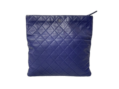CHANEL シャネル クラッチバッグ マトラッセ ココマーク 20番台 2015年 A69391 ラムスキン パープル シルバー金具 美品 中古 63538