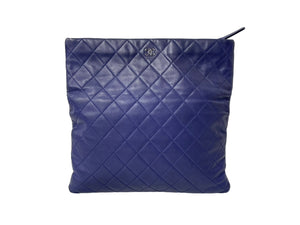 CHANEL シャネル クラッチバッグ マトラッセ ココマーク 20番台 2015年 A69391 ラムスキン パープル シルバー金具 美品 中古 63538
