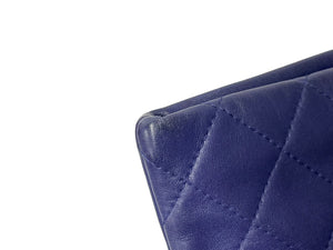 CHANEL シャネル クラッチバッグ マトラッセ ココマーク 20番台 2015年 A69391 ラムスキン パープル シルバー金具 美品 中古 63538