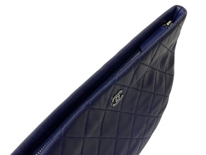 CHANEL シャネル クラッチバッグ マトラッセ ココマーク 20番台 2015年 A69391 ラムスキン パープル シルバー金具 美品 中古 63538