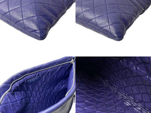 Load image into Gallery viewer, CHANEL シャネル クラッチバッグ マトラッセ ココマーク 20番台 2015年 A69391 ラムスキン パープル シルバー金具 美品 中古 63538