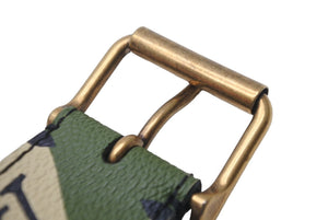 新品同様 LOUIS VUITTON ルイヴィトン ベルト サンチュール モノグラモフラージュ 村上隆 サイズ90 M9646U ゴールド金具 中古 63541