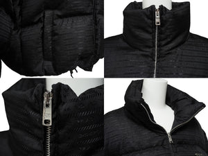 PRADA プラダ ダウンジャケット クロップド リサイクルナイロン ブラック サイズ42 229Y056 S222 11FC 美品 中古 63543 