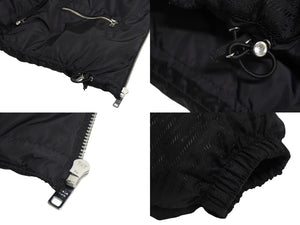 PRADA プラダ ダウンジャケット クロップド リサイクルナイロン ブラック サイズ42 229Y056 S222 11FC 美品 中古 63543 
