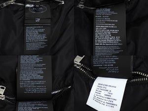 PRADA プラダ ダウンジャケット クロップド リサイクルナイロン ブラック サイズ42 229Y056 S222 11FC 美品 中古 63543 