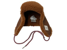 Load image into Gallery viewer, THOM BROWNE NEWYORK トムブラウン パイロットキャップ MHC344X-02821-240 ブラウン サイズS 羊革 イタリア製 美品 中古 63545