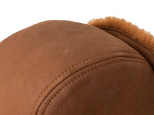 Load image into Gallery viewer, THOM BROWNE NEWYORK トムブラウン パイロットキャップ MHC344X-02821-240 ブラウン サイズS 羊革 イタリア製 美品 中古 63545