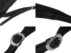 CHROME HEARTS クロムハーツ ショルダーバッグ メッセンジャー ソフト レザー シルバー925 ブラック 美品 中古 63549