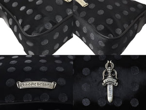新品未使用 CHROME HEARTS クロムハーツ チキンナゲットスモール ハンドバッグ ハラコ ダガー レザー シルバー925 ブラック 中古 63553