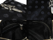 Load image into Gallery viewer, 新品未使用 CHROME HEARTS クロムハーツ チキンナゲットスモール ハンドバッグ ハラコ ダガー レザー シルバー925 ブラック 中古 63553