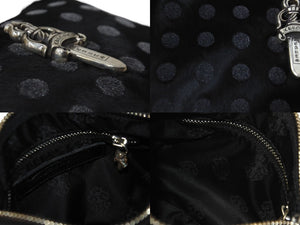 新品未使用 CHROME HEARTS クロムハーツ チキンナゲットスモール ハンドバッグ ハラコ ダガー レザー シルバー925 ブラック 中古 63553