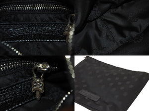 新品未使用 CHROME HEARTS クロムハーツ チキンナゲットスモール ハンドバッグ ハラコ ダガー レザー シルバー925 ブラック 中古 63553