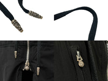 Load image into Gallery viewer, CHROME HEARTS クロムハーツ フーデッドナイロンコート ダガージップ クロスボールボタン ブラック サイズM 美品 中古 63554