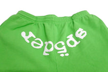 Load image into Gallery viewer, Sp5der スパイダー スウェットパンツ サイズL グリーン ホワイト 発泡プリント ブランドロゴ Young Thug 美品 中古 63559