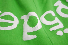 Load image into Gallery viewer, Sp5der スパイダー スウェットパンツ サイズL グリーン ホワイト 発泡プリント ブランドロゴ Young Thug 美品 中古 63559