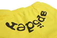 Load image into Gallery viewer, Sp5der スパイダー スウェットパンツ サイズL イエロー ブラック 発泡プリント ブランドロゴ Young Thug 美品 中古 63560