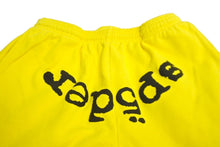 Load image into Gallery viewer, 新品未使用 Sp5der スパイダー スウェットパンツ サイズS イエロー ホワイト 発泡プリント ブランドロゴ Young Thug 中古 63561