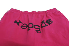 Load image into Gallery viewer, Sp5der スパイダー スウェットパンツ サイズXXL ピンク ブラック 発泡プリント ブランドロゴ Young Thug 美品 中古 63565