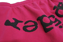 Load image into Gallery viewer, Sp5der スパイダー スウェットパンツ サイズXXL ピンク ブラック 発泡プリント ブランドロゴ Young Thug 美品 中古 63565