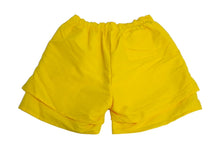 Load image into Gallery viewer, Sp5der スパイダー ダブルレイヤード プリント ショートパンツ イエロー ナイロン クモ 蜘蛛 ナイロン サイズL 美品 中古 63571