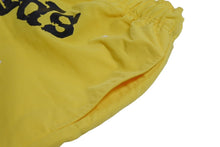 Load image into Gallery viewer, Sp5der スパイダー ダブルレイヤード プリント ショートパンツ イエロー ナイロン クモ 蜘蛛 ナイロン サイズM 美品 中古 63575