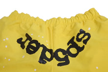 Load image into Gallery viewer, 極美品 Sp5der スパイダー ダブルレイヤード プリント ショートパンツ イエロー ナイロン クモ 蜘蛛 ナイロン サイズM 中古 63576