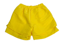 Load image into Gallery viewer, 極美品 Sp5der スパイダー ダブルレイヤード プリント ショートパンツ イエロー ナイロン クモ 蜘蛛 ナイロン サイズM 中古 63576