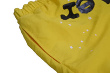 Load image into Gallery viewer, 極美品 Sp5der スパイダー ダブルレイヤード プリント ショートパンツ イエロー ナイロン クモ 蜘蛛 ナイロン サイズM 中古 63576