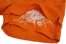 Load image into Gallery viewer, 極美品 Sp5der スパイダー ダブルレイヤード プリント ショートパンツ オレンジ ナイロン クモ 蜘蛛 サイズM 中古 63577