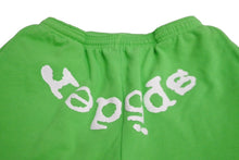 Load image into Gallery viewer, Sp5der スパイダー スウェットパンツ サイズS グリーン ホワイト 発泡プリント ブランドロゴ Young Thug 良品 中古 63586