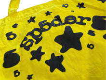 Load image into Gallery viewer, Sp5der スパイダー Beluga ベルーガ トートバッグ オレンジ 発泡プリント コットン 星モチーフ 良品 中古 63587