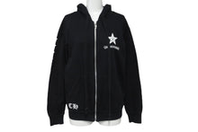 Load image into Gallery viewer, CHROME HEARTS クロムハーツ パーカー スタープリント ダガージップ コットン ブラック サイズS 美品 中古 63590
