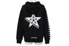 Load image into Gallery viewer, CHROME HEARTS クロムハーツ パーカー スタープリント ダガージップ コットン ブラック サイズS 美品 中古 63590