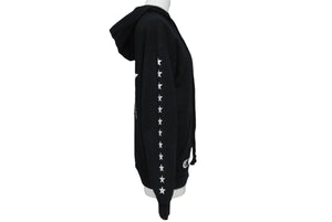 CHROME HEARTS クロムハーツ パーカー スタープリント ダガージップ コットン ブラック サイズS 美品 中古 63590