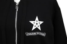 Load image into Gallery viewer, CHROME HEARTS クロムハーツ パーカー スタープリント ダガージップ コットン ブラック サイズS 美品 中古 63590