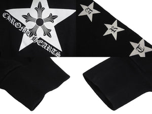 CHROME HEARTS クロムハーツ パーカー スタープリント ダガージップ コットン ブラック サイズS 美品 中古 63590