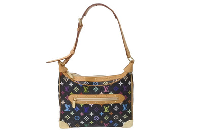 LOUIS VUITTON ルイヴィトン 村上隆 モノグラム マルチカラー ブローニュ 黒 ノワール ショルダーバッグ M92638 美品 中古 63594