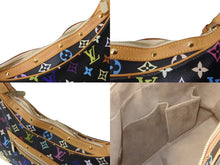 Load image into Gallery viewer, LOUIS VUITTON ルイヴィトン 村上隆 モノグラム マルチカラー ブローニュ 黒 ノワール ショルダーバッグ M92638 美品 中古 63594
