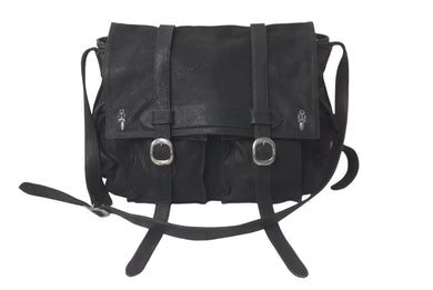 CHROME HEARTS クロムハーツ メッセンジャーバッグ ソフトショルダーバッグ ダガー ブラック 良品 中古 63596