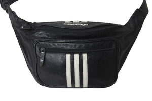極美品 BALENCIAGA バレンシアガ adidas アディダス ベルトバッグ ヴィンテージ加工 ラムスキン 721841 中古 63600