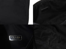 画像をギャラリービューアに読み込む, PRADA プラダ ハンドバッグ ホーボー MV515 トライアングルロゴ ブラック ナイロン シルバー金具 美品 中古 63601 