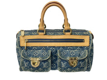 Load image into Gallery viewer, 極美品 LOUIS VUITTON ルイヴィトン ハンドバッグ ネオスピーディ M95019 モノグラムデニム ゴールド金具 中古 63602