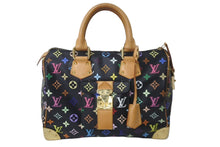 Load image into Gallery viewer, 極美品 LOUIS VUITTON ルイヴィトン ハンドバッグ スピーディ 30 M92642 村上隆 マルチカラー ブラック 中古 63605